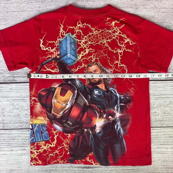 2012 Avengers Marvel Hulk, Flash, & Friends All Over Print T-shirt - Picture 3 of 6